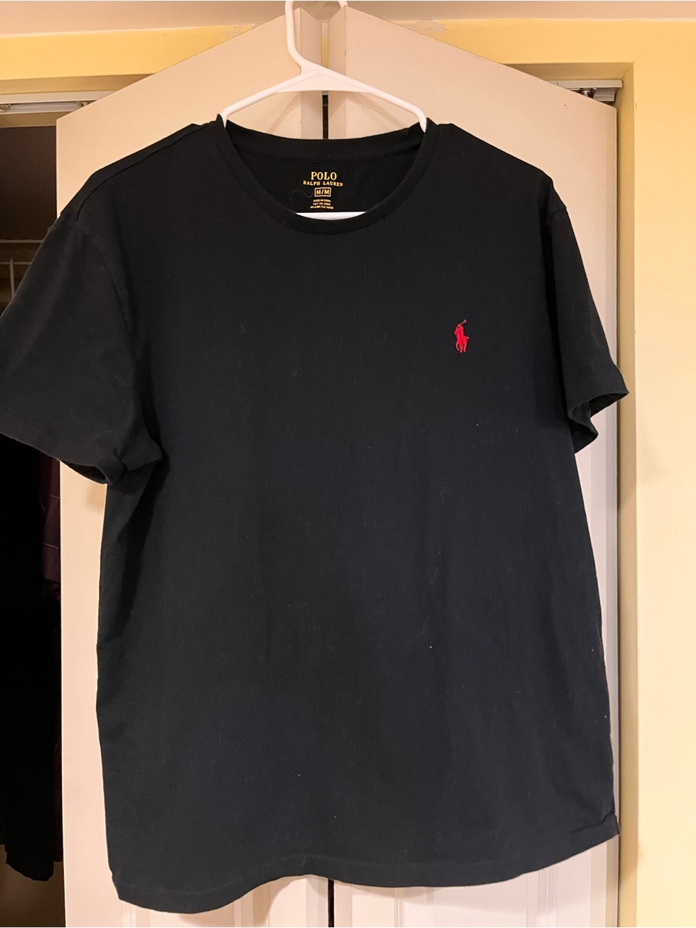 Polo by Ralph Lauren Black Short Sleeve Crewneck T-Shirt with Red Pony